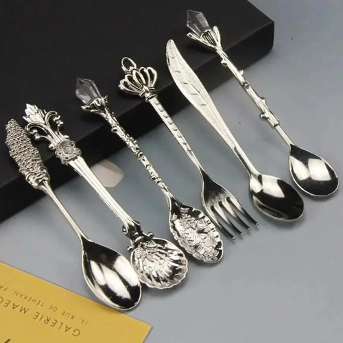 Colheres Viena: Conjunto Vintage de Sobremesa (6 Peças)