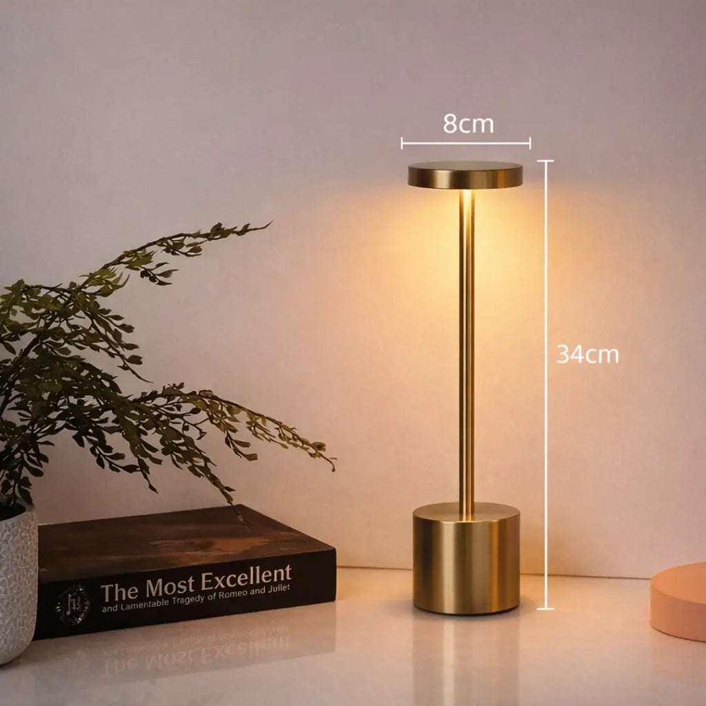 Florença Touch Luminária de Mesa Recarregável com Iluminação Ajustável Sem Fio