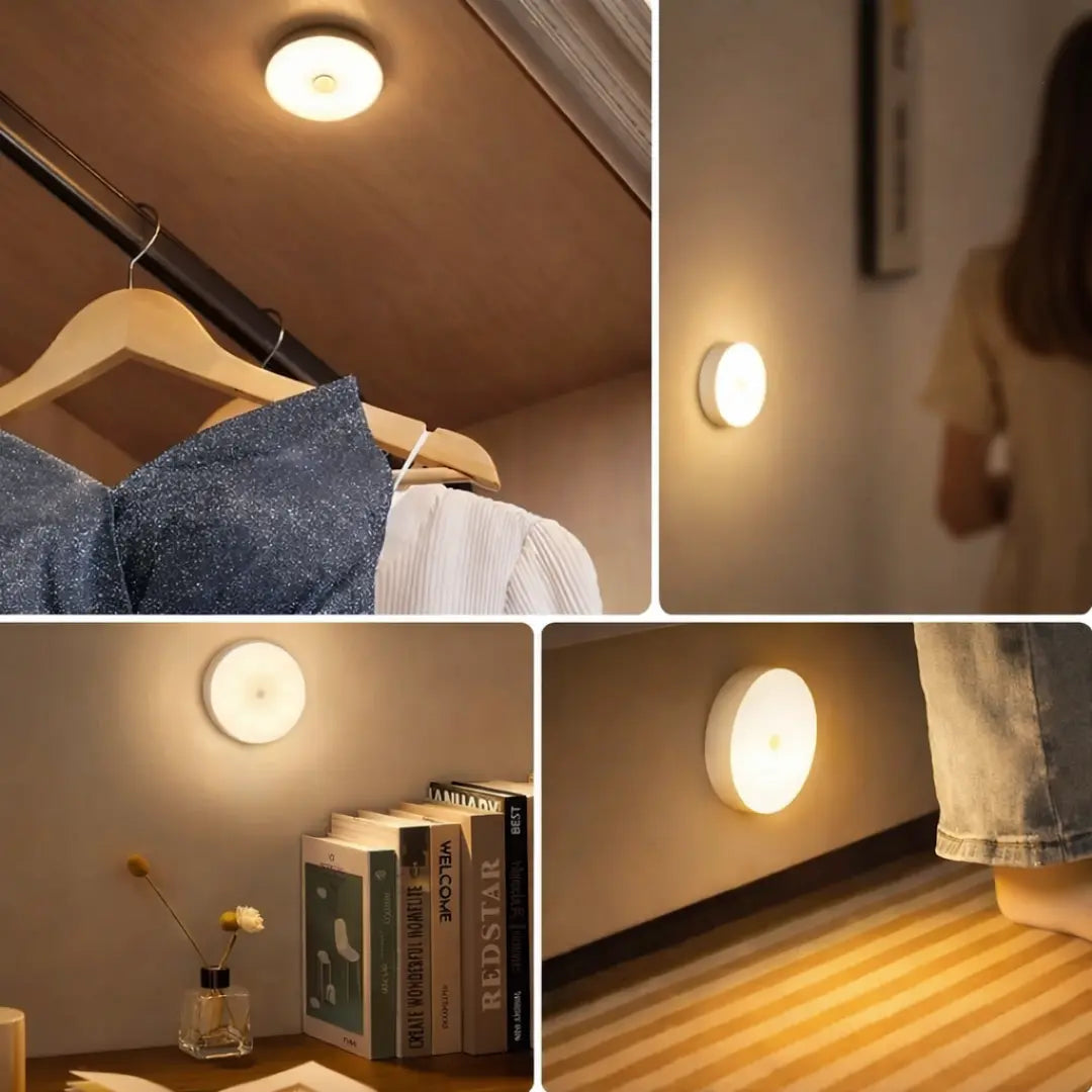 LumiSense: Luminária LED Recarregável com Sensor de Movimento, Luz Quente ou Fria , Instalação Sem Perfurações e Sem Fios