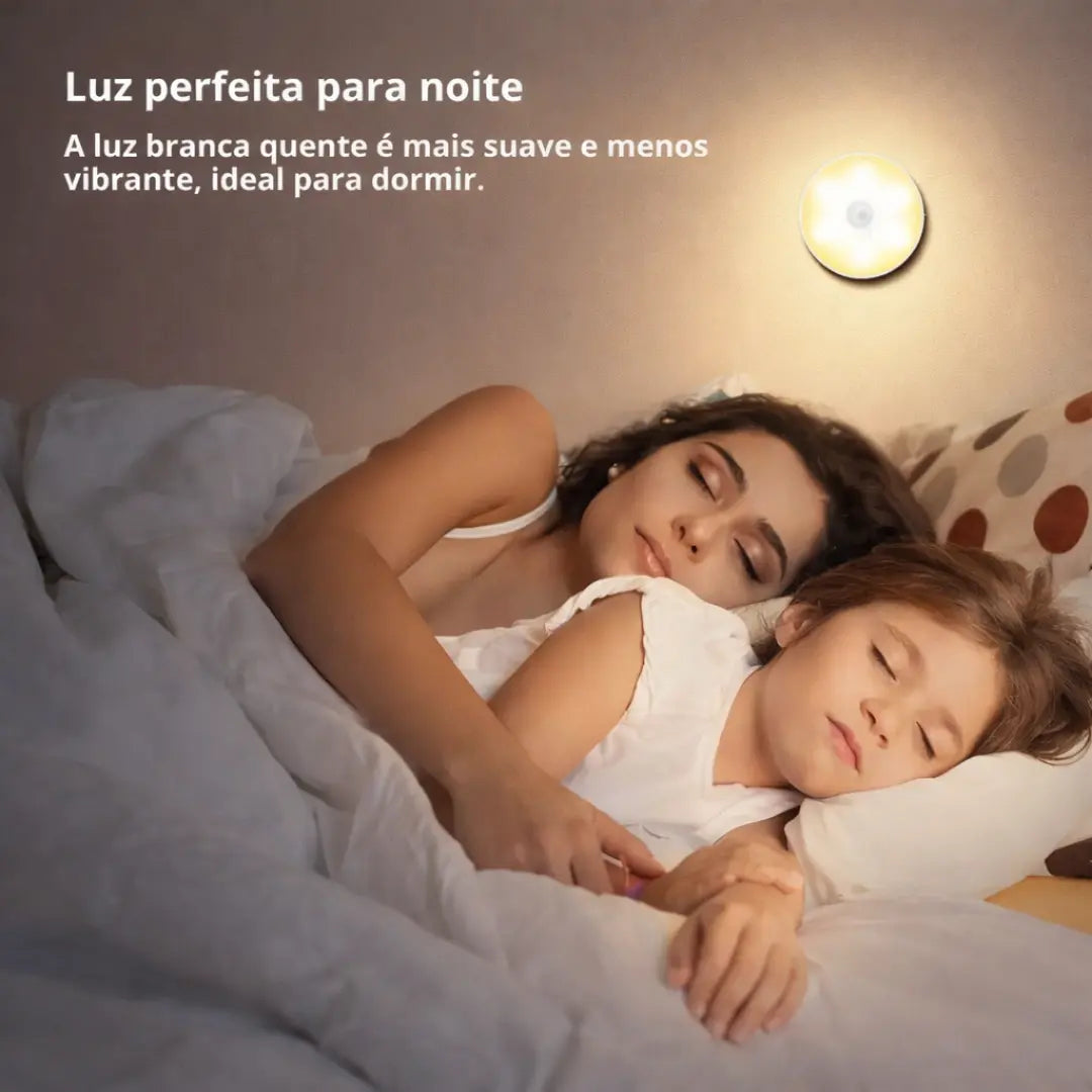 LumiSense: Luminária LED Recarregável com Sensor de Movimento, Luz Quente ou Fria , Instalação Sem Perfurações e Sem Fios